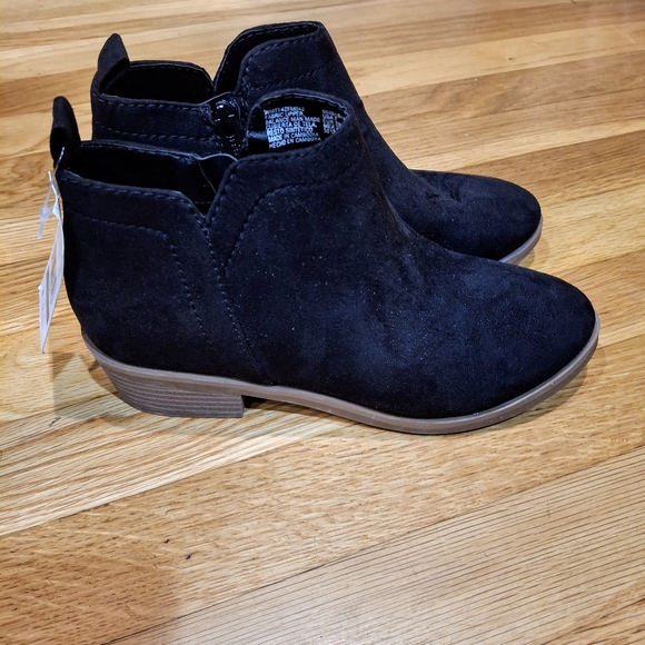 Time and Tru Memory Foam WTT Core Ankle Black Booties Sz 7 - Picture 2 of 4